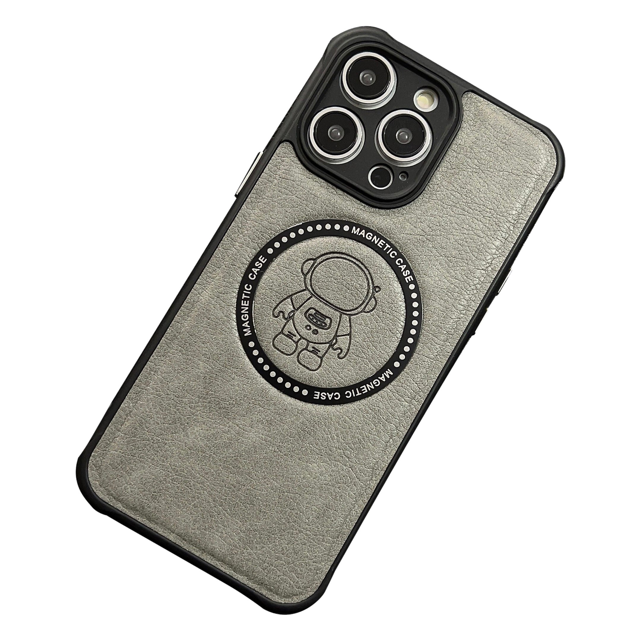 Magnetic Phone Case for iPhone 13 Pro Max 6.7 inch Compatible with MagSafe PU Leather Coated TPU PC Astronaut Pattern Imprinted Cover Magnetic Phone Case for iPhone 13 Pro Max 6.7 inch Compatible with MagSafe PU Leather Coated TPU PC Astronaut Pattern Imprinted Cover